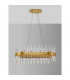 Crown 10 Light Pendant Ceiling Light Satin Gold Metal Clear Crystal (56 pcs) LED G9-5