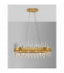 Crown 10 Light Pendant Ceiling Light Satin Gold Metal Clear Crystal (56 pcs) LED G9-6