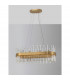 Crown 10 Light Pendant Ceiling Light Satin Gold Metal Clear Crystal (56 pcs) LED G9-7