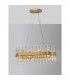 Crown 10 Light Pendant Ceiling Light Satin Gold Metal Clear Crystal (56 pcs) LED G9-8