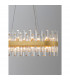 Crown 10 Light Pendant Ceiling Light Satin Gold Metal Clear Crystal (56 pcs) LED G9-10