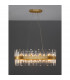 Crown 10 Light Pendant Ceiling Light Satin Gold Metal Clear Crystal (56 pcs) LED G9-11