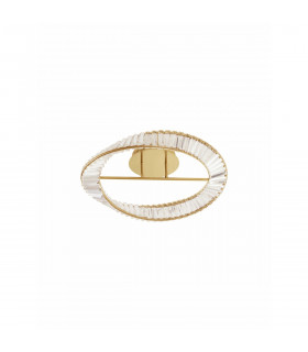 Aurelia Integrated LED Semi Flush Light Gold Metal Crystal LED 36W 3728.28Lm 3500K-1
