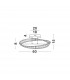 Aurelia Integrated LED Semi Flush Light Gold Metal Crystal LED 36W 3728.28Lm 3500K-3