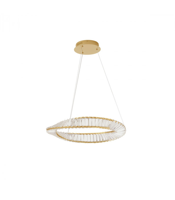Aurelia Integrated LED Pendant Ceiling Light Gold Metal Crystal LED 36W 3728.28Lm 3500K-1