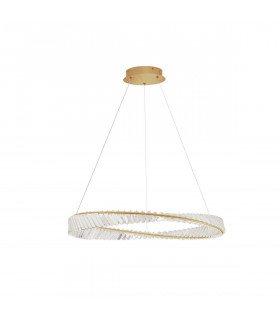 Aurelia Integrated LED Pendant Ceiling Light Gold Metal Crystal LED 45W 4139.39Lm 3500K-1