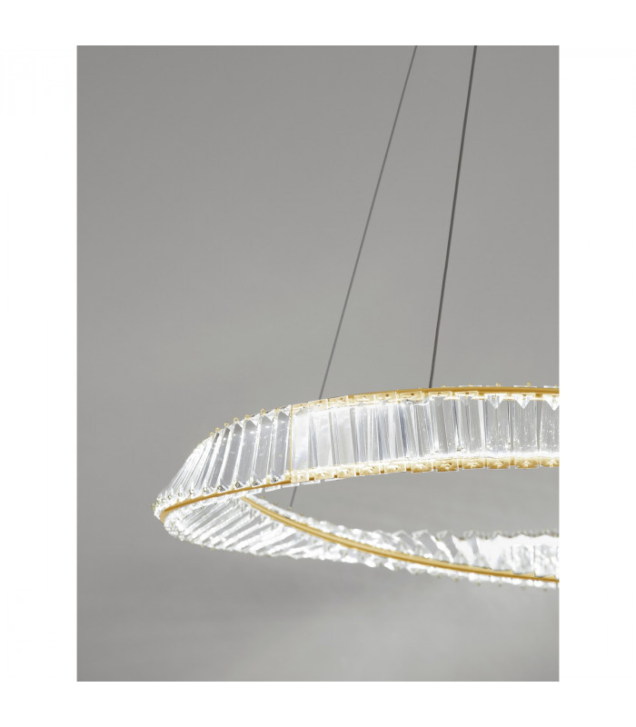 Aurelia Integrated LED Pendant Ceiling Light Gold Metal Crystal LED 45W 4139.39Lm 3500K-3