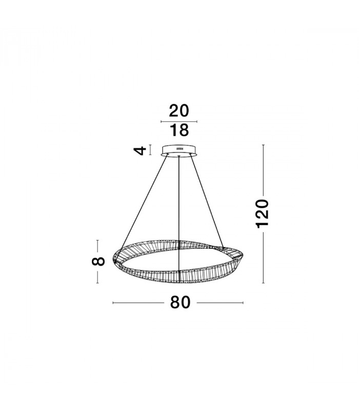 Aurelia Integrated LED Pendant Ceiling Light Gold Metal Crystal LED 45W 4139.39Lm 3500K-4