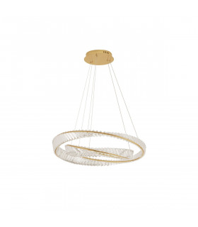 Aurelia Integrated LED Pendant Ceiling Light Gold Metal Crystal LED 70W 6351.63Lm 3500K-1
