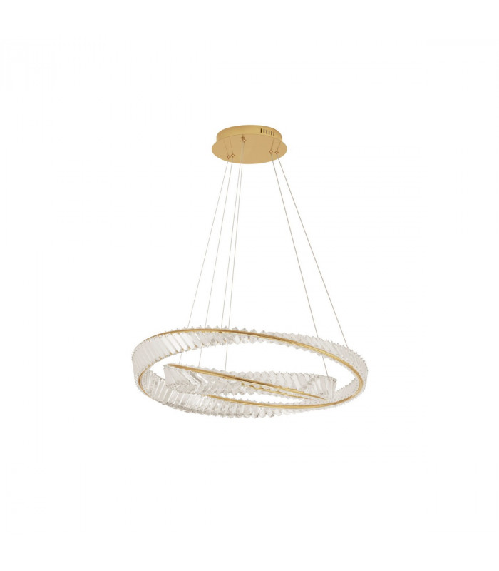 Aurelia Integrated LED Pendant Ceiling Light Gold Metal Crystal LED 70W 6351.63Lm 3500K-1