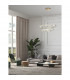 Aurelia Integrated LED Pendant Ceiling Light Gold Metal Crystal LED 70W 6351.63Lm 3500K-2
