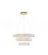 Aurelia Integrated LED Pendant Ceiling Light Gold Metal Crystal LED 92W 7670Lm 3500K-1