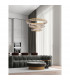 Aurelia Integrated LED Pendant Ceiling Light Gold Metal Crystal LED 92W 7670Lm 3500K-2