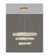 Aurelia Integrated LED Pendant Ceiling Light Gold Metal Crystal LED 92W 7670Lm 3500K-3