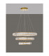Aurelia Integrated LED Pendant Ceiling Light Gold Metal Crystal LED 92W 7670Lm 3500K-4