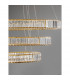 Aurelia Integrated LED Pendant Ceiling Light Gold Metal Crystal LED 92W 7670Lm 3500K-5