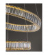Aurelia Integrated LED Pendant Ceiling Light Gold Metal Crystal LED 46W 4328Lm 3500K-3