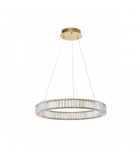 Aurelia Integrated LED Pendant Ceiling Light Gold Metal Crystal LED 40W 4647Lm 3500K-1