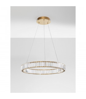 Aurelia Integrated LED Pendant Ceiling Light Gold Metal Crystal LED 40W 4647Lm 3500K-2