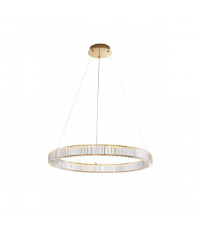 Aurelia Integrated LED Pendant Ceiling Light Gold Metal Crystal LED 47W 4895Lm 3500K-1