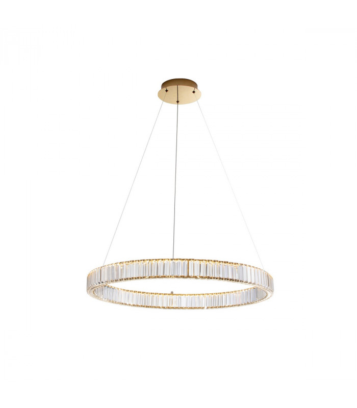 Aurelia Integrated LED Pendant Ceiling Light Gold Metal Crystal LED 47W 4895Lm 3500K-1