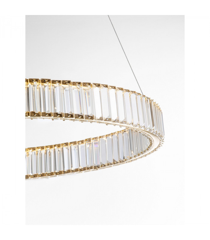 Aurelia Integrated LED Pendant Ceiling Light Gold Metal Crystal LED 47W 4895Lm 3500K-5