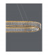 Aurelia Bar Pendant Ceiling Light Gold Metal Crystal LED 48W 4505Lm 3500K-5
