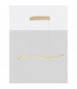 Aurelia Bar Pendant Ceiling Light Gold Metal Crystal LED 40W 3351Lm 3500K-4