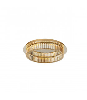 Aurelia 50cm Integrated LED Semi Flush Light Gold Metal Crystal LED 29W 1481Lm 3500K-1