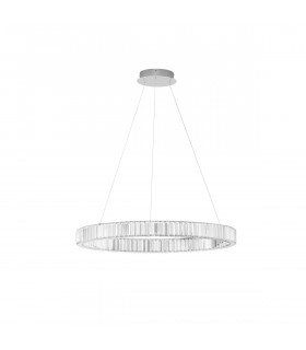 Aurelia Integrated LED Pendant Ceiling Light Chrome Metal Crystal LED 47W 4895Lm 3500K-1