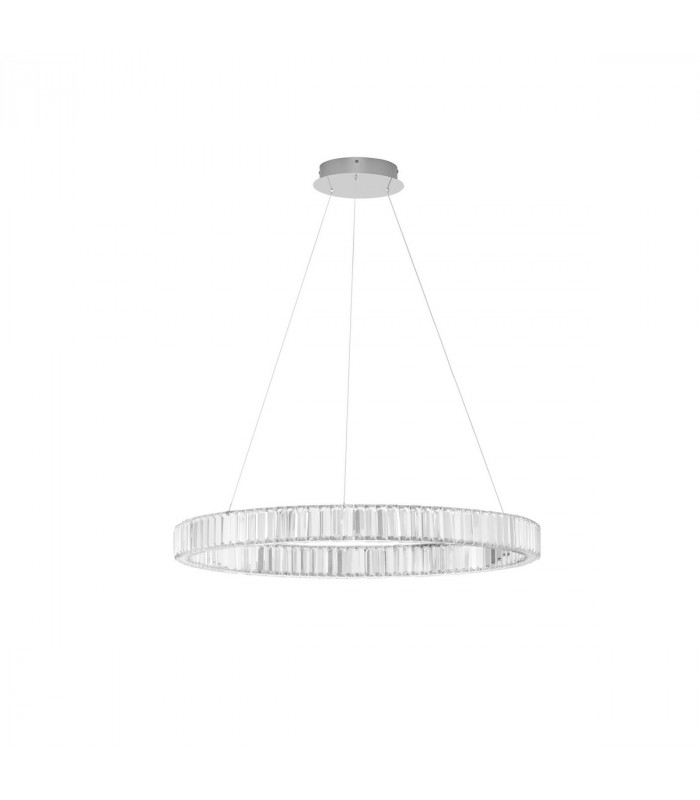 Aurelia Integrated LED Pendant Ceiling Light Chrome Metal Crystal LED 47W 4895Lm 3500K-1