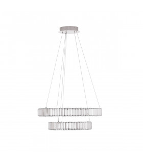 Aurelia Integrated LED Pendant Ceiling Light Chrome Metal Crystal LED 46W 4328Lm 3500K-1
