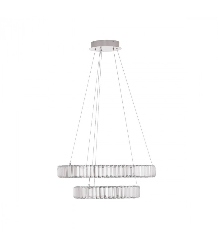 Aurelia Integrated LED Pendant Ceiling Light Chrome Metal Crystal LED 46W 4328Lm 3500K-1