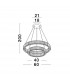 Aurelia Integrated LED Pendant Ceiling Light Chrome Metal Crystal LED 46W 4328Lm 3500K-4
