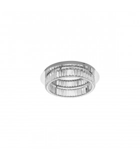 Aurelia Integrated LED Semi Flush Light Chrome Metal Crystal LED 29W 1481Lm 3500K-1