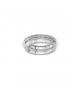 Aurelia Integrated LED Semi Flush Light Chrome Metal Crystal LED 40W 2505Lm 3500K-1