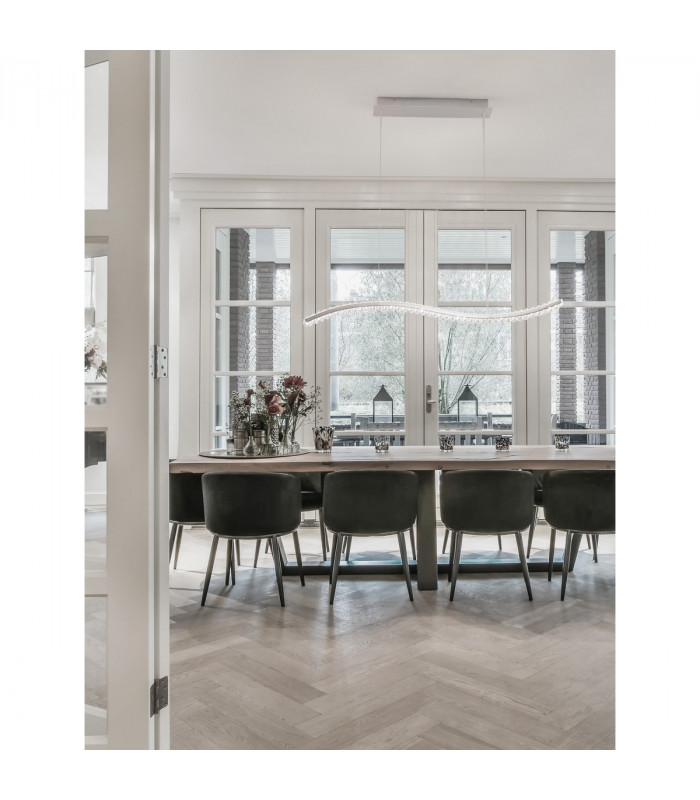 Aurelia Integrated LED Pendant Ceiling Light Chrome Metal Crystal LED 40W 3351Lm 3500K-2