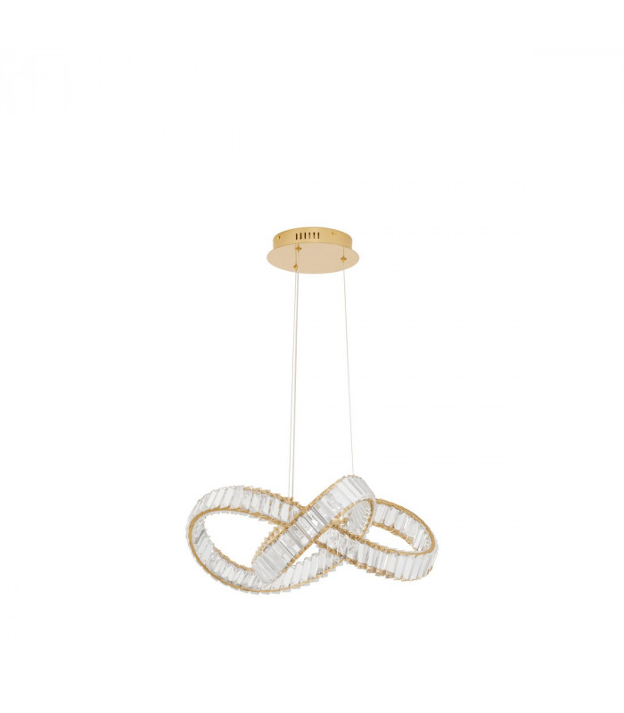 Conceto Integrated LED Pendant Ceiling Light Gold Metal Crystal LED 50W 4075.27Lm 3500K-1