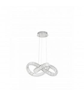 Conceto Integrated LED Pendant Ceiling Light Chrome Metal Crystal LED 50W 4075.27Lm 3500K-1