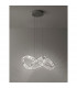 Conceto Integrated LED Pendant Ceiling Light Chrome Metal Crystal LED 50W 4075.27Lm 3500K-2