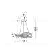 Conceto Integrated LED Pendant Ceiling Light Chrome Metal Crystal LED 50W 4075.27Lm 3500K-3