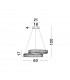 Conceto Integrated LED Pendant Ceiling Light Chrome Metal Crystal LED 50W 4070Lm 3500K-2