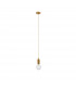 Veda Slim Pendant Ceiling Light Brass Metal Clear Glass LED G9-1