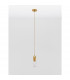 Veda Slim Pendant Ceiling Light Brass Metal Clear Glass LED G9-3