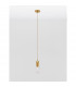 Veda Slim Pendant Ceiling Light Brass Metal Clear Glass LED G9-4