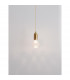 Veda Slim Pendant Ceiling Light Brass Metal Clear Glass LED G9-5