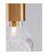 Veda Slim Pendant Ceiling Light Brass Metal Clear Glass LED G9-7