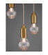 Veda 3 Light Cluster Pendant Ceiling Light Brass Metal Clear Glass LED G9-6
