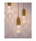 Veda 3 Light Cluster Pendant Ceiling Light Brass Metal Clear Glass LED G9-8