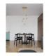 Veda 5 Light Cluster Pendant Ceiling Light Brass Metal Clear Glass LED G9-2